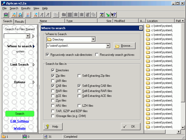 ZipScan Screenshot
